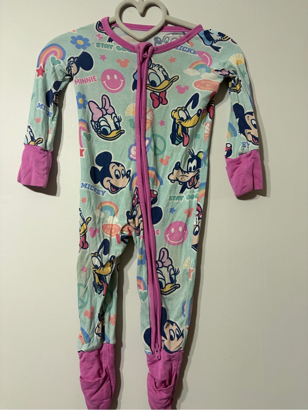 Little Sleepies Disney Friends Bamboo Zippy Pajamas 3-6M